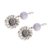 Jade dangle earrings, 'Lilac Gerbera' - Floral Lilac Jade Dangle Earrings from Guatemala (image 2c) thumbail