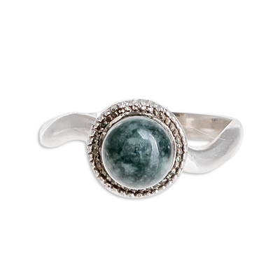 Green Jade Cocktail Ring from Guatemala