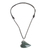Jade pendant necklace, 'Love Floats' - Handcrafted Green Jade Heart on Cotton Cord Pendant Necklace (image 2c) thumbail