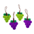 Hand-crocheted ornaments, 'Sweet Grapes' (set of 4) - Hand-Crocheted Green and Purple Grape Ornaments (Set of 4) (image 2a) thumbail