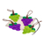 Hand-crocheted ornaments, 'Sweet Grapes' (set of 4) - Hand-Crocheted Green and Purple Grape Ornaments (Set of 4) (image 2c) thumbail