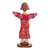 Wood statuette, 'Prayer of Love in Red' - Hand Carved and Painted Red Praying Angel Wood Statuette (image 2c) thumbail