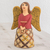 Ceramic statuette, 'Obedient Angel' - Hand-Painted Ceramic Angel Statuette from Nicaragua thumbail