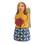 Ceramic statuette, 'Angel's Flower' - Ceramic Statuette of an Angel with a Flower from Nicaragua (image 2a) thumbail