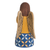 Ceramic statuette, 'Angel's Flower' - Ceramic Statuette of an Angel with a Flower from Nicaragua (image 2e) thumbail