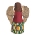 Ceramic statuette, 'Knowing Angel' - Ceramic Statuette of an Angel with a Book from Nicaragua (image 2d) thumbail
