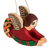 Terracotta ornament, 'Angel of the Sky' - Hand Painted Terracotta Angel Ornament (image 2a) thumbail