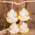 Hand-crocheted ornaments, 'Light of Love' (set of 4) - Hand-Crocheted Angel Ornaments in White (Set of 4) thumbail