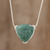 Jade pendant necklace, 'Elegant Balance' - Triangular Jade Pendant necklace Crafted in Guatemala (image 2) thumbail