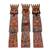 Wandskulpturen aus Holz, (3er-Set) - Handgeschnitzte Wandskulpturen der Heiligen Drei Könige aus Holz (3er-Set)