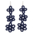 Hand-tatted dangle earrings, 'Petal Delight in Indigo' - Artisan Hand-Tatted Dangle Earrings in Indigo from Guatemala (image 2a) thumbail