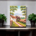 'Magic Village' - Signed Painting of a Countryside Cottage from Guatemala