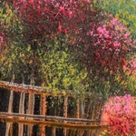 'Magic Village' - Signed Painting of a Countryside Cottage from Guatemala