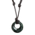 Jade pendant necklace, 'Verdant Circle' - Circular Jade Adjustable Pendant Necklace from Guatemala thumbail