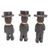 Holzskulpturen, 'drei mariachis' (3er-satz) - handgefertigte holz-mariachi-skulpturen (3er-satz)