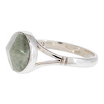 Jade cocktail ring, 'Facet Beauty' - Circular Jade Cocktail Ring from Guatemala