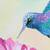 'Sweet Nectar' - Signed Realist Hummingbird Painting from Guatemala