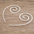 Sterling silver half-hoop earrings, 'Aura Spirals' - Spiral-Shaped Sterling Silver Half-Hoop Earrings (image 2b) thumbail