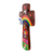 Wood wall cross, 'Family of Love' - Hand-Painted Pinewood Wall Cross from El Salvador (image 2b) thumbail