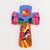 Wood wall cross, 'Light of the Sun' - Religious Pinewood Wall Cross from El Salvador (image 2) thumbail