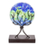 Art glass sculpture, 'Fruit of Life in Blue' - Circular Art Glass Sculpture in Blue from El Salvador (image 2b) thumbail