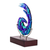 Art glass sculpture, 'Ocean Breeze' - Abstract Art Glass Sculpture in Blue from El Salvador (image 2b) thumbail