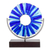 Art glass sculpture, 'Cool Inspiration' - Circular Art Glass Sculpture in Blue from El Salvador