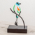 Escultura de vidrio de arte - Escultura de vidrio de arte de un pájaro Motmot de El Salvador