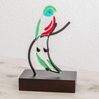 Art glass sculpture, Quetzal