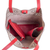 Leather handbags, 'Feminine Crimson' (set of 3) - Handmade Leather Handbags in Crimson (Set of 3)