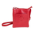 Leather sling, 'Crimson Cross' - Cross Pattern Leather Sling in Crimson from El Salvador
