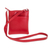 Leather sling, 'Crimson Cross' - Cross Pattern Leather Sling in Crimson from El Salvador