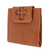 Brieftasche aus Leder, 'Sepia-Kreuz'. - Handgefertigte Lederbrieftasche in Sepia aus El Salvador