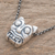 Sterling silver pendant necklace, 'Iximche Jaguar' - Sterling Silver Pendant Necklace Crafted in Guatemala (image 2b) thumbail