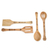 Wood utensils, 'Culinary Flavor' (set of 4) - Handmade Cypress Wood Utensils from Guatemala (Set of 4)