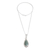 Jade pendant necklace, 'Subtle Drop' - Teardrop Apple Green Jade Pendant Necklace from Guatemala (image 2c) thumbail