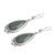 Jade dangle earrings, 'Subtle Drop' - Teardrop Apple Green Jade Dangle Earrings from Guatemala (image 2c) thumbail