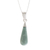 Jade pendant necklace, 'Apple Green Jungle Dewdrop' - Apple Green Teardrop Jade Pendant Necklace from Guatemala thumbail
