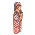 Wood statuette, 'Mother of Love' - Hand-Carved Wood Mary and Jesus Statuette from Guatemala