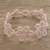 Hand-tatted wristband bracelet, 'Petal Delight in Ecru' - Floral Hand-Tatted Wristband Bracelet in Ecru from Guatemala thumbail