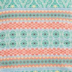 Cotton table runner, 'Guatemala is Family' - Handwoven Cotton Table Runner in Turquoise from Guatemala