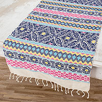Cotton table runner, 'Guatemala is Life'
