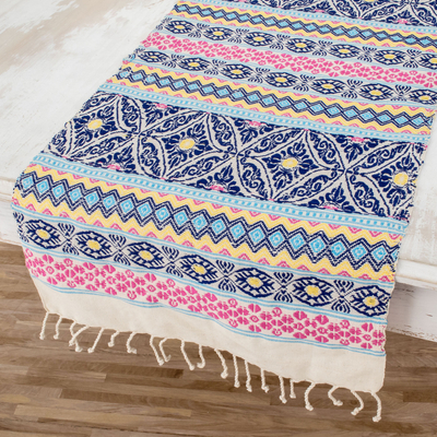 Cotton table runner, Guatemala is Life