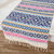Cotton table runner, 'Guatemala is Life' - Handwoven Cotton Table Runner in Blue from Guatemala