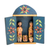 Wood nativity scene, 'Retablo Nativity' (7 piece) - Wood Retablo Nativity Scene from Guatemala (7 Piece)