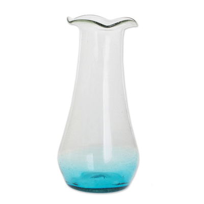 Vanilla Rainbow' Multicolor NOVICA Recycled Glass Vase 