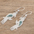 Jade dangle earrings, 'Gleaming Macaw' - Green Jade Macaw Dangle Earrings from Guatemala (image 2b) thumbail