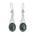Jade dangle earrings, 'Dark Green Antique Arcs' - Arc Motif Jade Dangle Earrings from Guatemala thumbail
