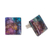 Recycled glass button earrings, 'Cosmic Constellation' - Colorful Square Recycled Glass Button Earrings (image 2d) thumbail