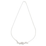 Sterling silver pendant necklace, 'Nest of Love' - Modern Sterling Silver Tree Pendant Necklace from Costa Rica